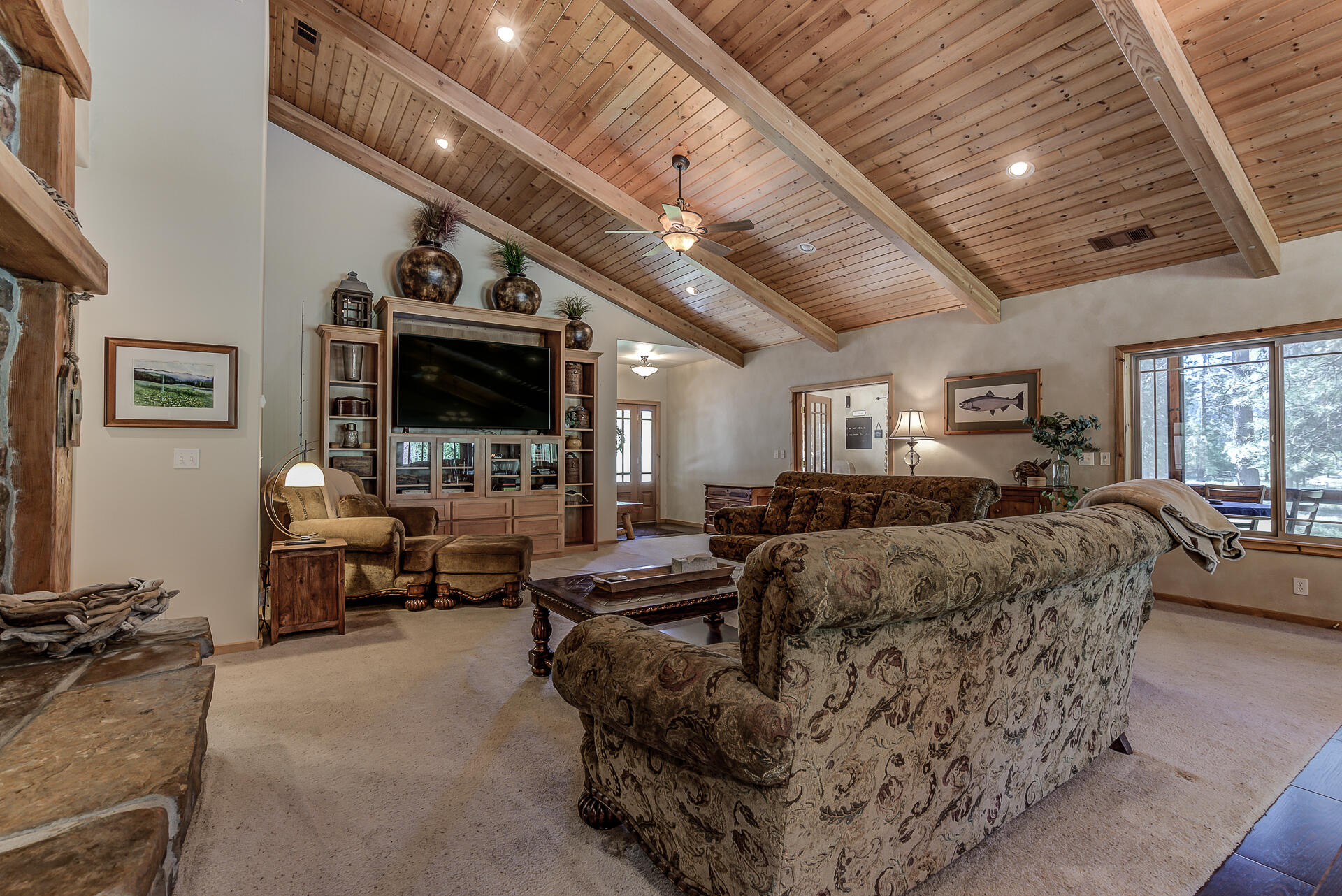 2490 Goose Ranch Road Lewiston, CA 96052 - Photo 6 of 38 a living room with furniture and a flat screen tv