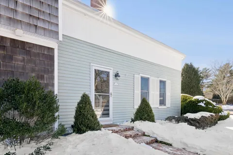 a view of a house with a yard and plants