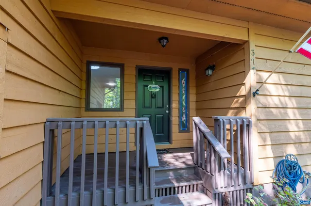 front view of a house with a door