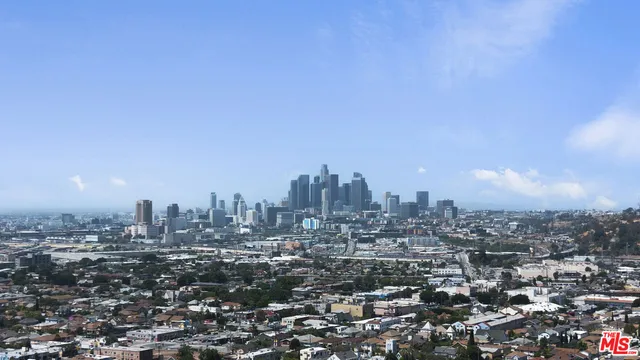 an aerial view of a city