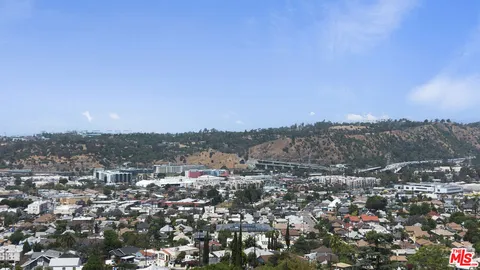 an aerial view of a city
