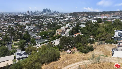 an aerial view of a city