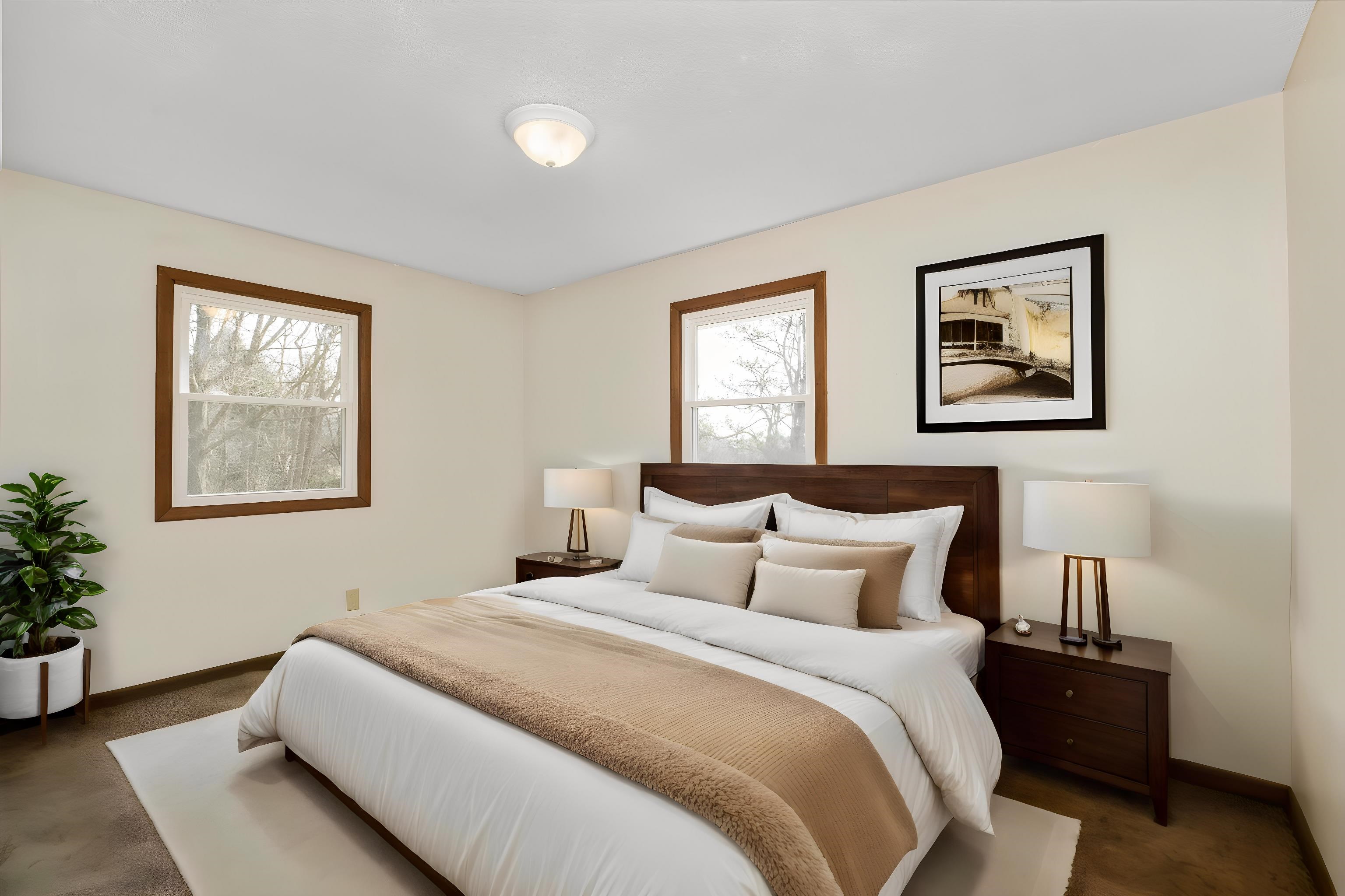 8318 Winestore Road Timberville, VA 22853 - Photo 25 of 33 a bedroom with a bed and a painting on the wall