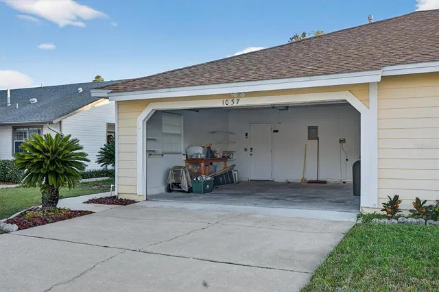 a view of a car garage