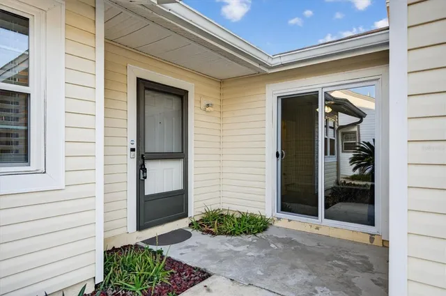 a view of a entryway door of the house