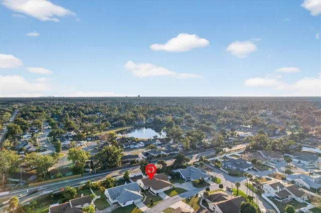 an aerial view of a city