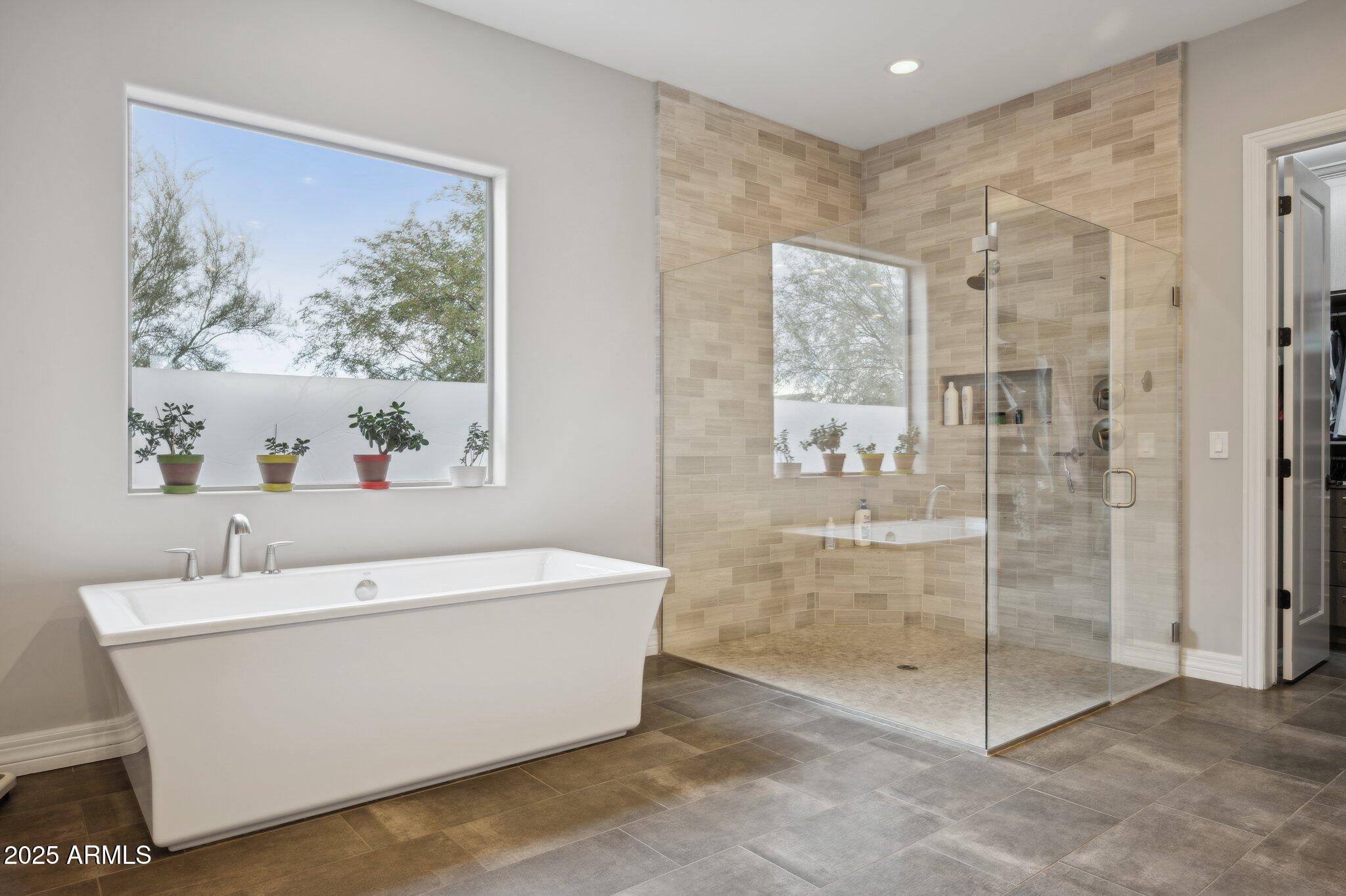 5237 East Montgomery Road Cave Creek, AZ 85331 - Photo 32 of 79 a bathroom with a bathtub and a shower