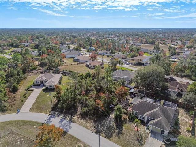 an aerial view of multiple house