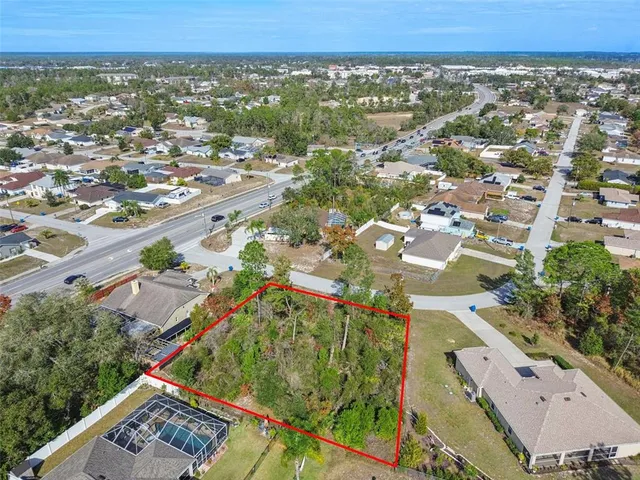 an aerial view of multiple house