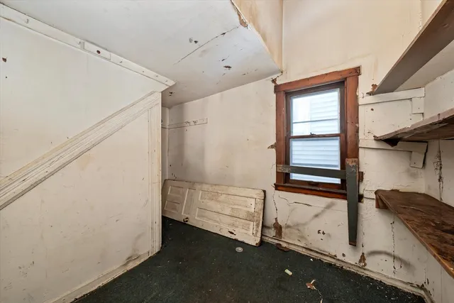 a view of a balcony with an outdoor space