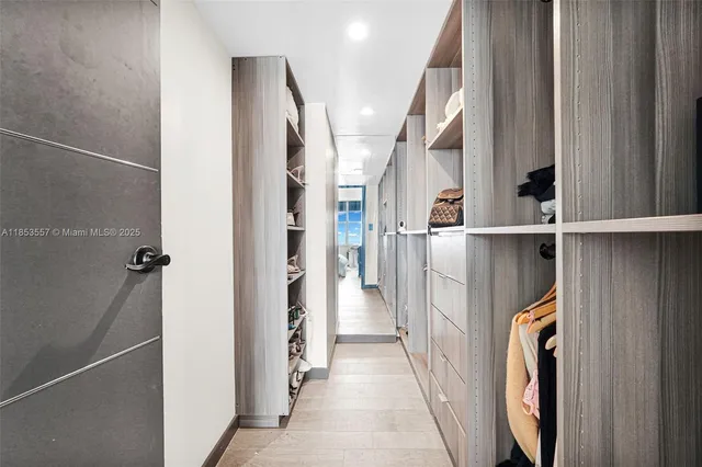 a view of a walk in closet