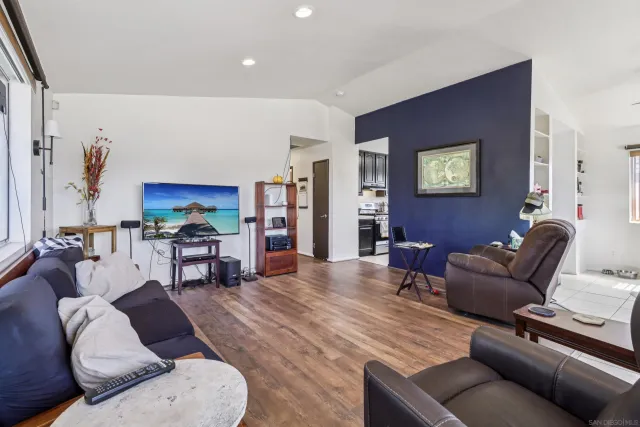 a living room with furniture and a living room