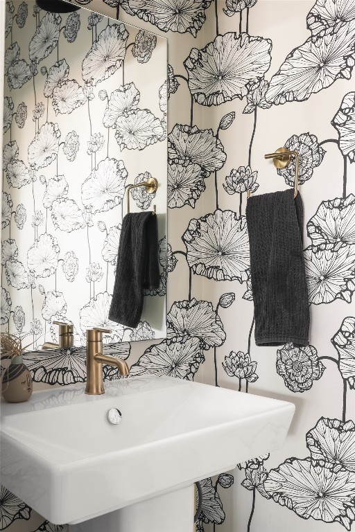 4420 Mt Vernon Drive, Unit A Austin, TX 78745 - Photo 12 of 35 a bathroom with a sink and mirror