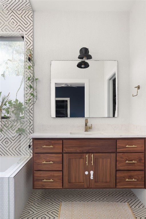 4420 Mt Vernon Drive, Unit A Austin, TX 78745 - Photo 14 of 35 a bathroom with a sink and a mirror