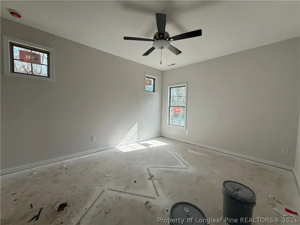 a view of entryway and workspace