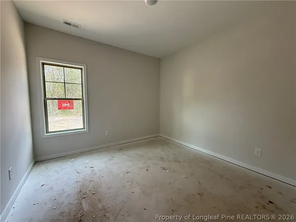 an empty room with a window