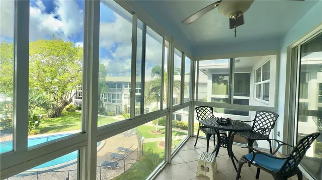 a view of an outdoor from a dining room
