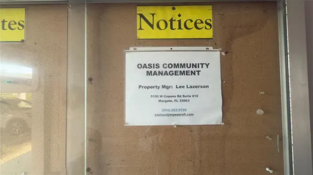 a sign on the wall of a room