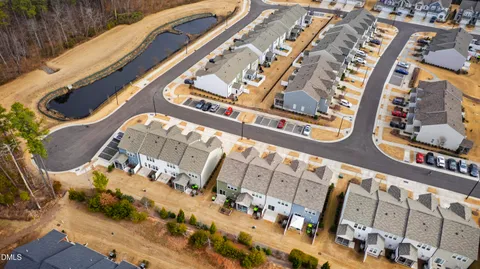 an aerial view of a building