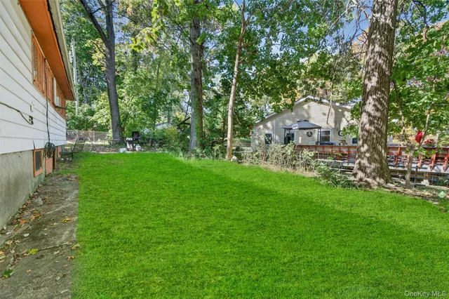 a view of a house with a backyard