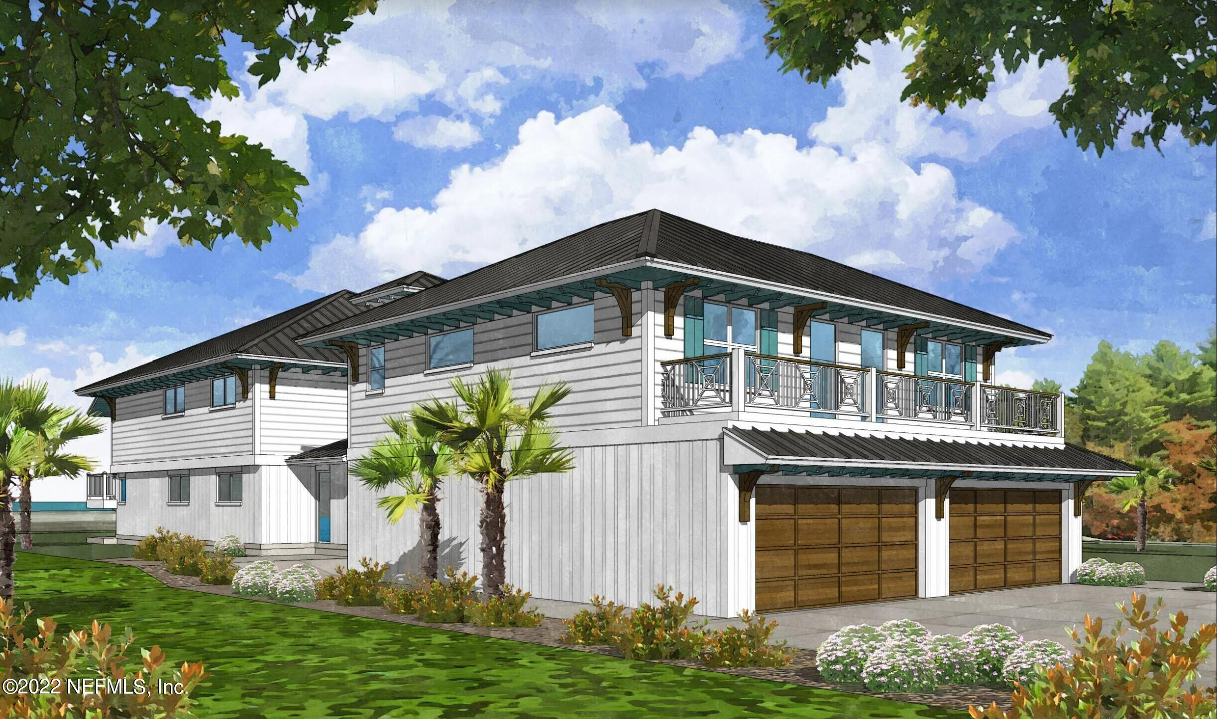 622 Ocean Front Neptune Beach, FL 32266 - Photo 4 of 15 a front view of a house with a garden