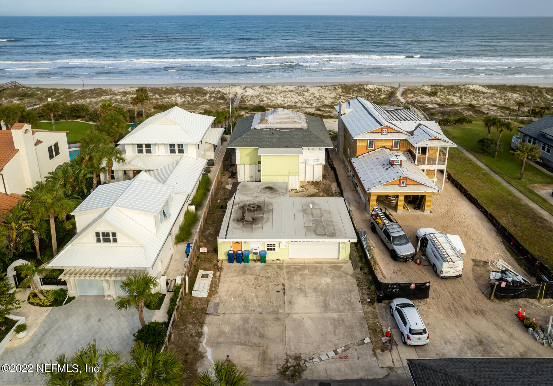 622 Ocean Front Neptune Beach, FL 32266 - Photo 10 of 15 an aerial view of a house with a ocean view