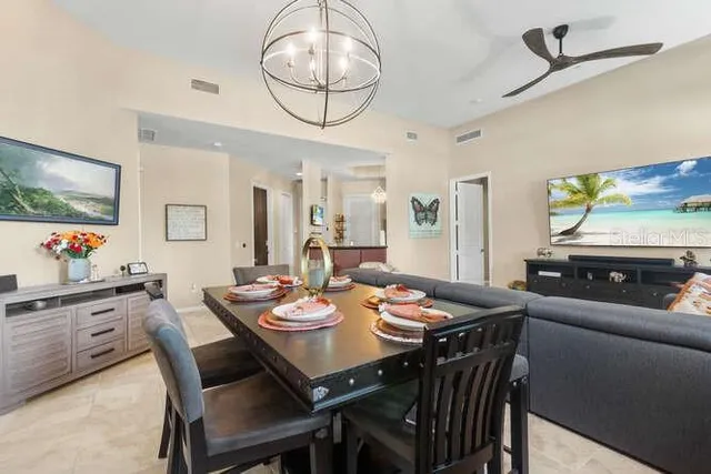 a view of roof deck with patio