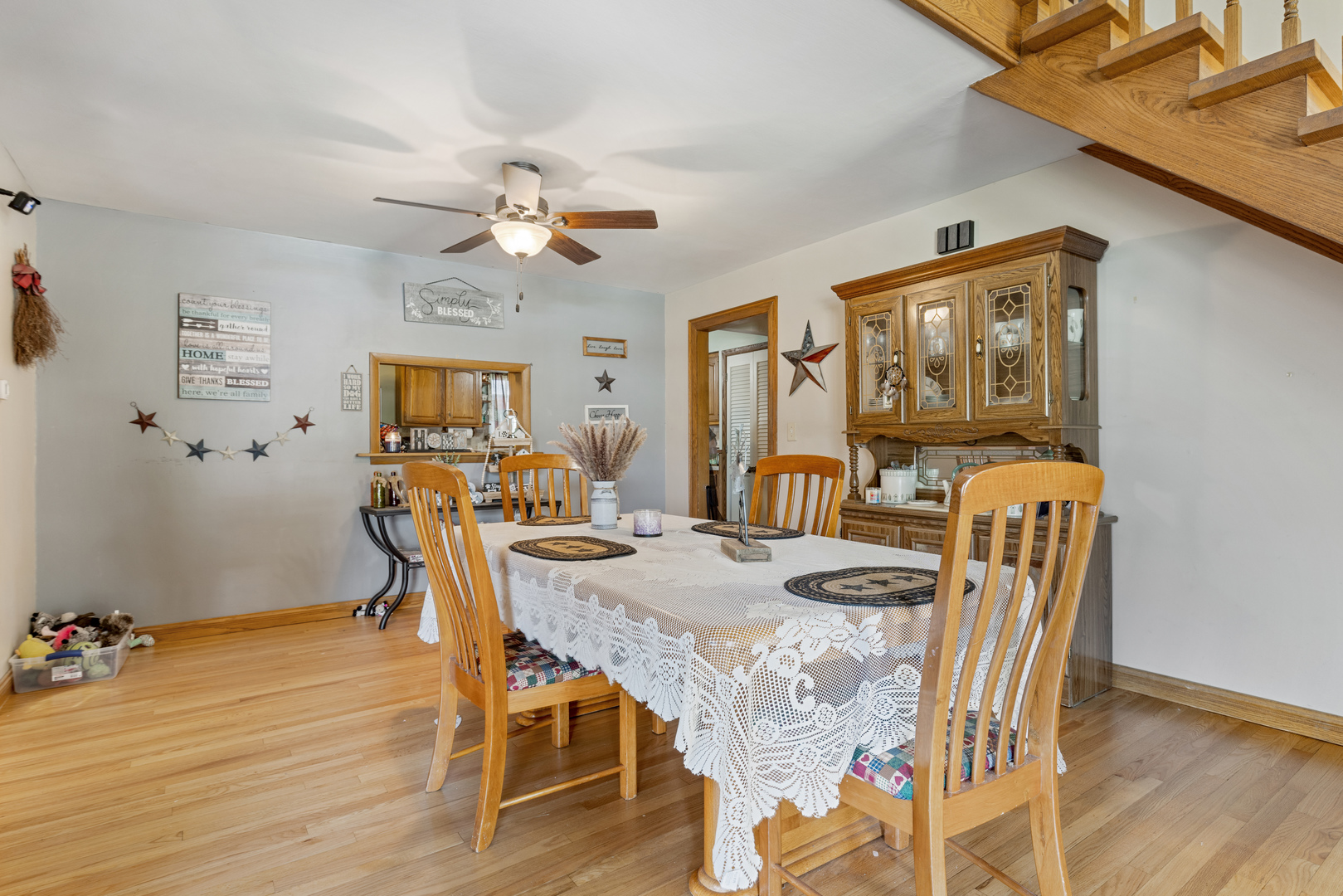 1229 Crest Lane Rochelle, IL 61068 - Photo 5 of 30 a view of a a dining room with furniture window and wooden floor