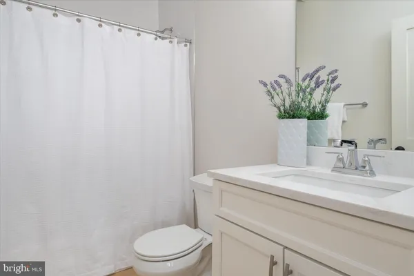 a bathroom with a sink a mirror and a toilet