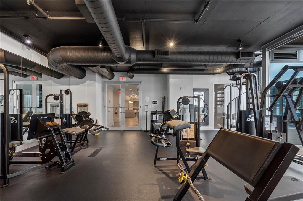 3324 Peachtree Road Northeast, Unit 2804 Atlanta, GA 30326 - Photo 14 of 32 a view of a room with gym equipment