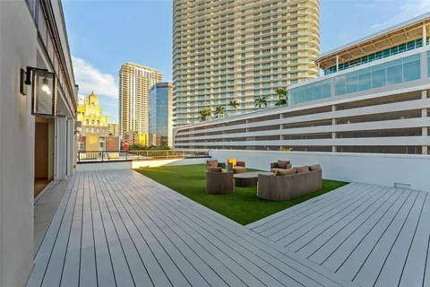 a view of outdoor space with seating space