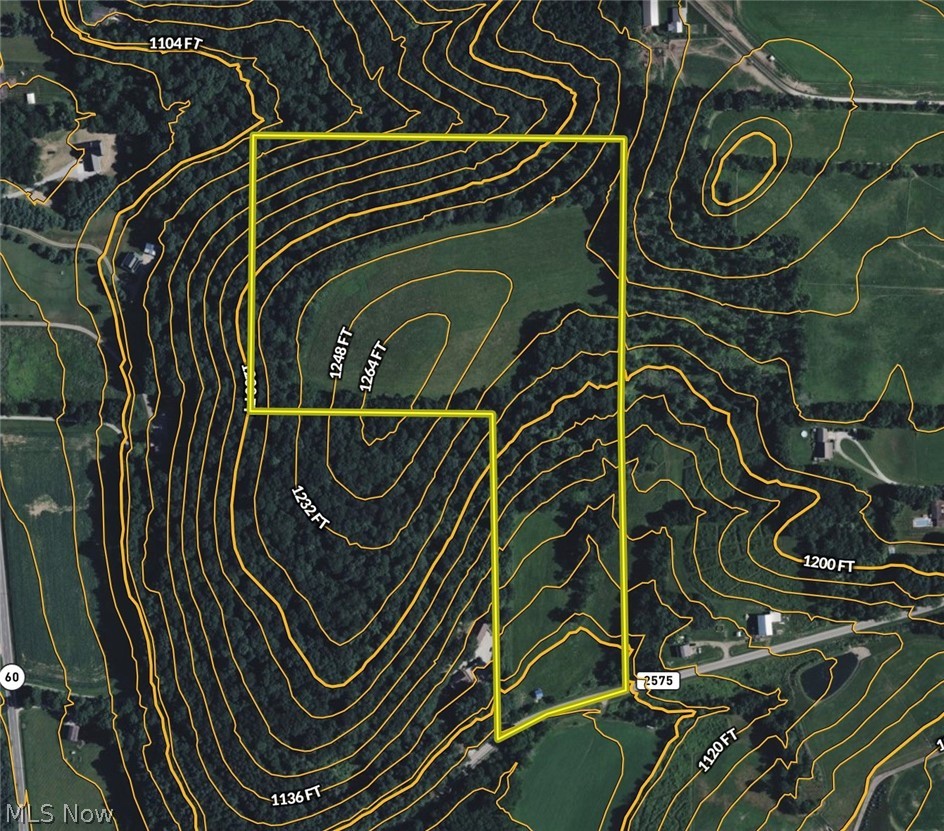 2575 Co Road Loudonville, OH 44842 - Photo 44 of 44 Topographic Map. Illustrating the elevation contours and boundaries of the property