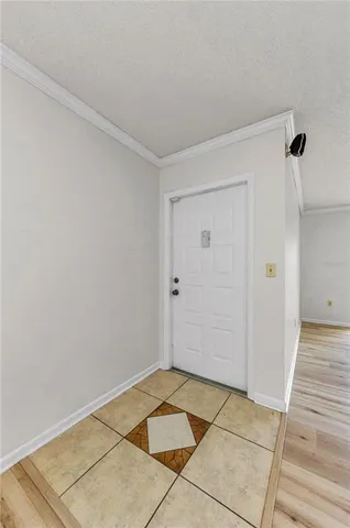 a view of yard with car parked