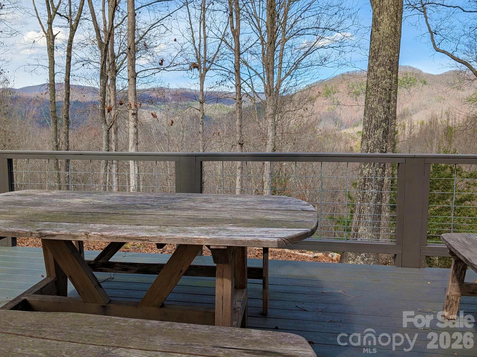 51 Wild Turkey Loop, Unit 32 Marshall, NC 28753 - Photo 17 of 37 a view of a balcony with furniture and wooden floor