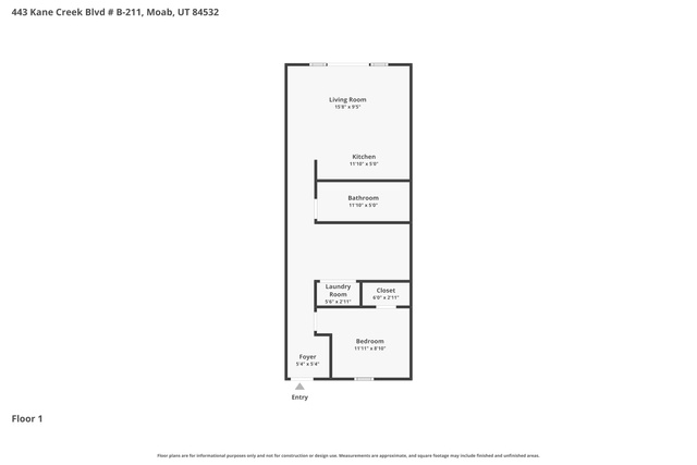 443 Kane Creek Boulevard, Unit B211 Moab, UT 84532 - Photo 21 of 21 View of property floor plan