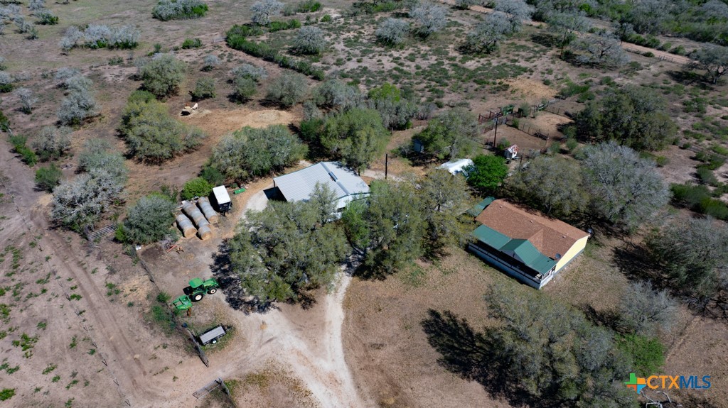 2632 Slickfield Road Yorktown, TX 78164 - Photo 31 of 33 an aerial view of a house with a yard