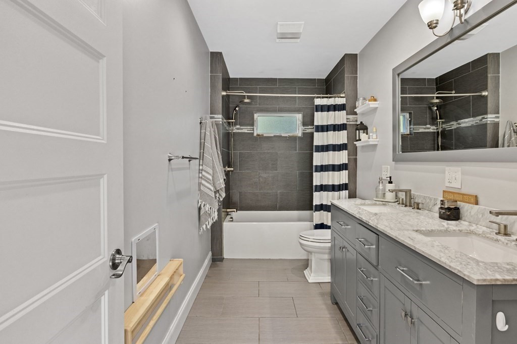 8 Squirrel Road Plymouth, MA 02360 - Photo 26 of 42 a bathroom with a granite countertop sink toilet and shower