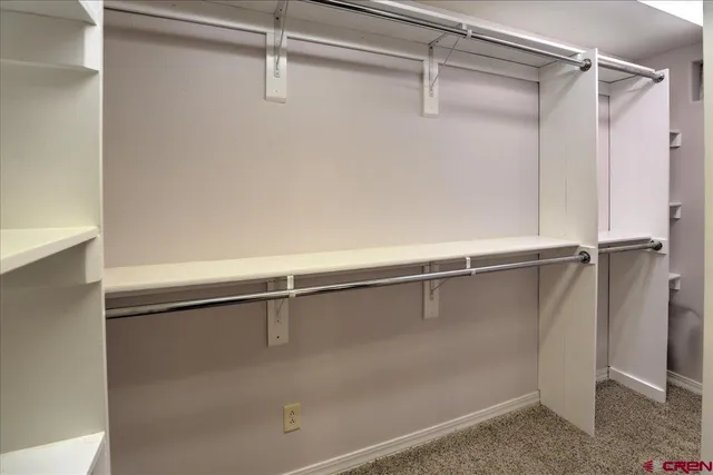 a close view of closet