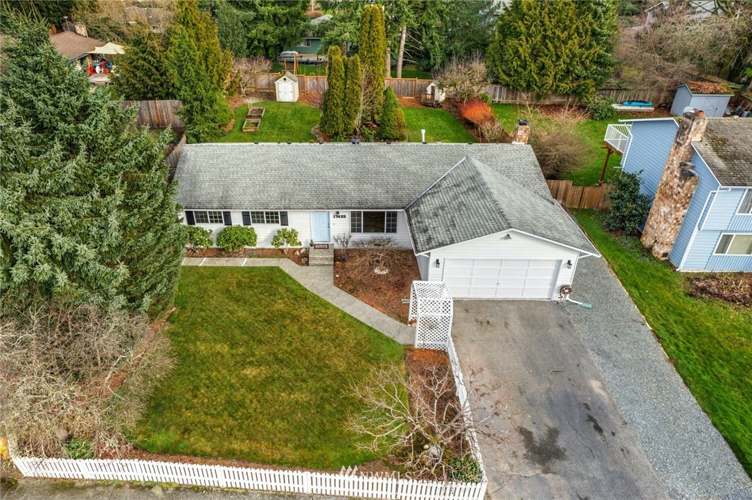 17409 29th Drive Southeast Bothell, WA 98012 - Photo 30 of 37 an aerial view of a house with a yard basket ball court and outdoor seating