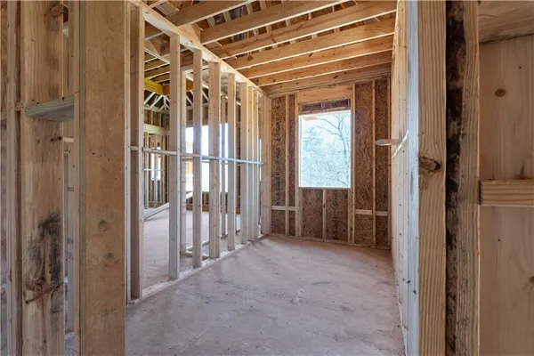 a view of an entryway with a room