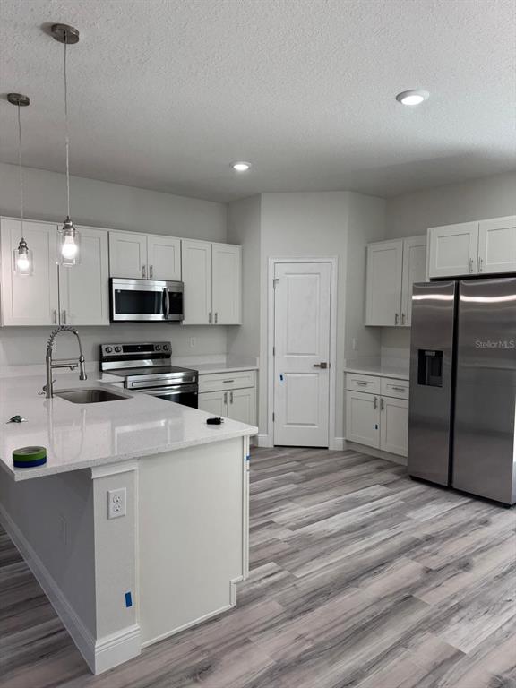3862 Southwest 147th Street Ocala, FL 34473 - Photo 4 of 29 a kitchen with stainless steel appliances granite countertop a stove a sink and a refrigerator