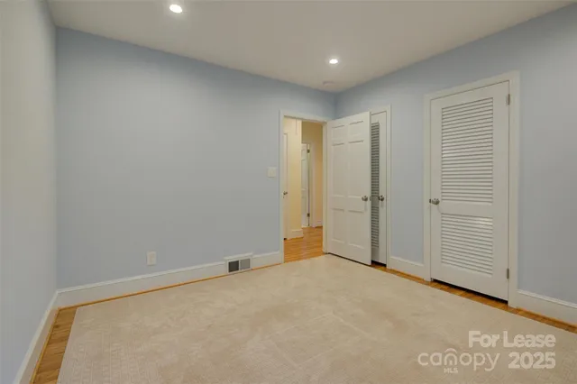 an empty room with an entryway
