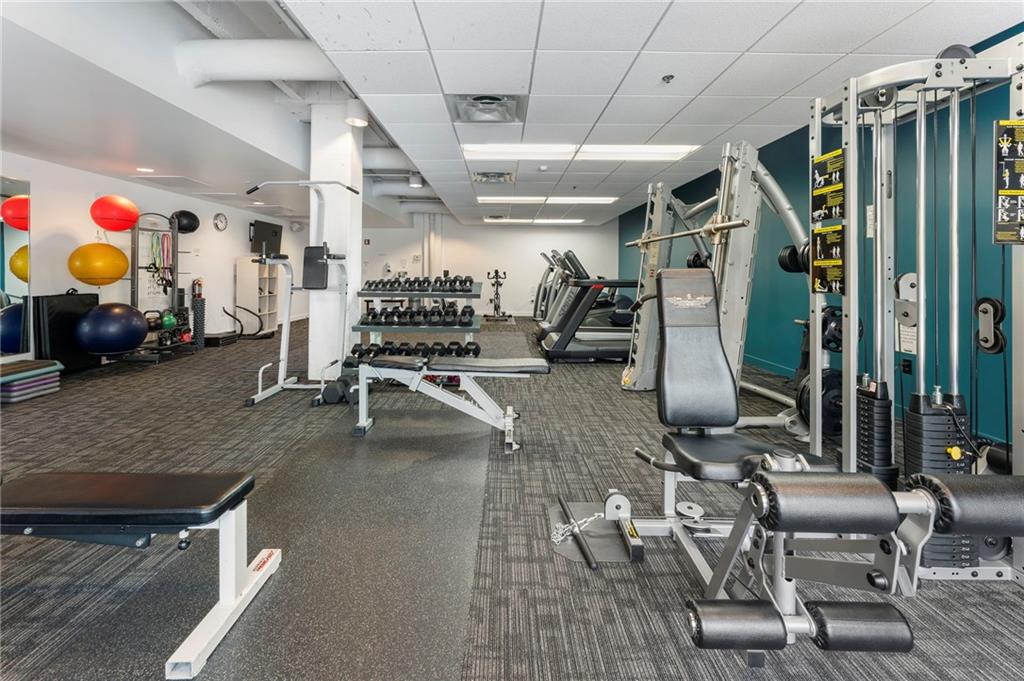 878 Peachtree Street Northeast, Unit 601 Atlanta, GA 30309 - Photo 39 of 43 a view of a room with gym equipment