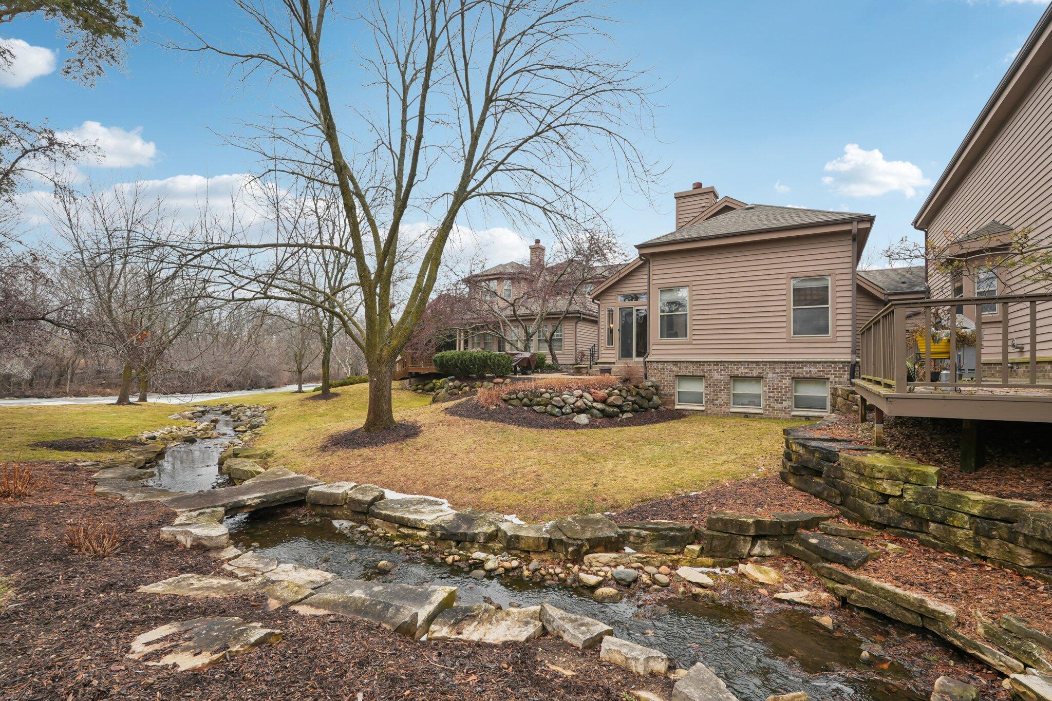 885 Rocky Point, Unit C Brookfield, WI 53005 - Photo 29 of 38 Backyard Babbling Brook