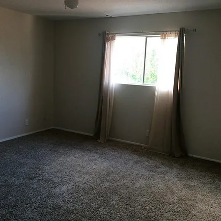 an empty room with a window