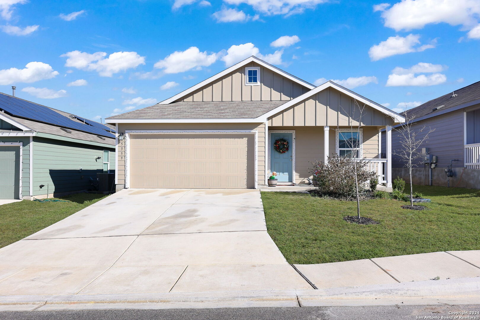 5359 Forbs Lane Bulverde, TX 78163 - Photo 14 of 21 a front view of a house with a yard