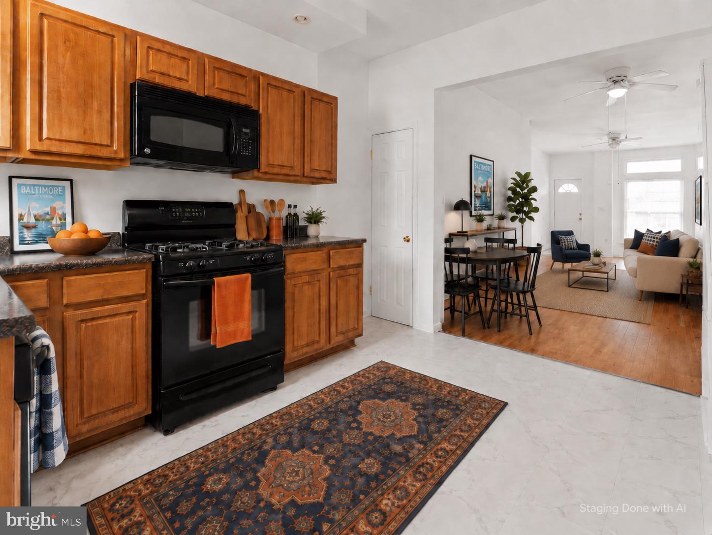 3915 Falls Road Baltimore, MD 21211 - Photo 5 of 23 Charming kitchen with warm wood accents.