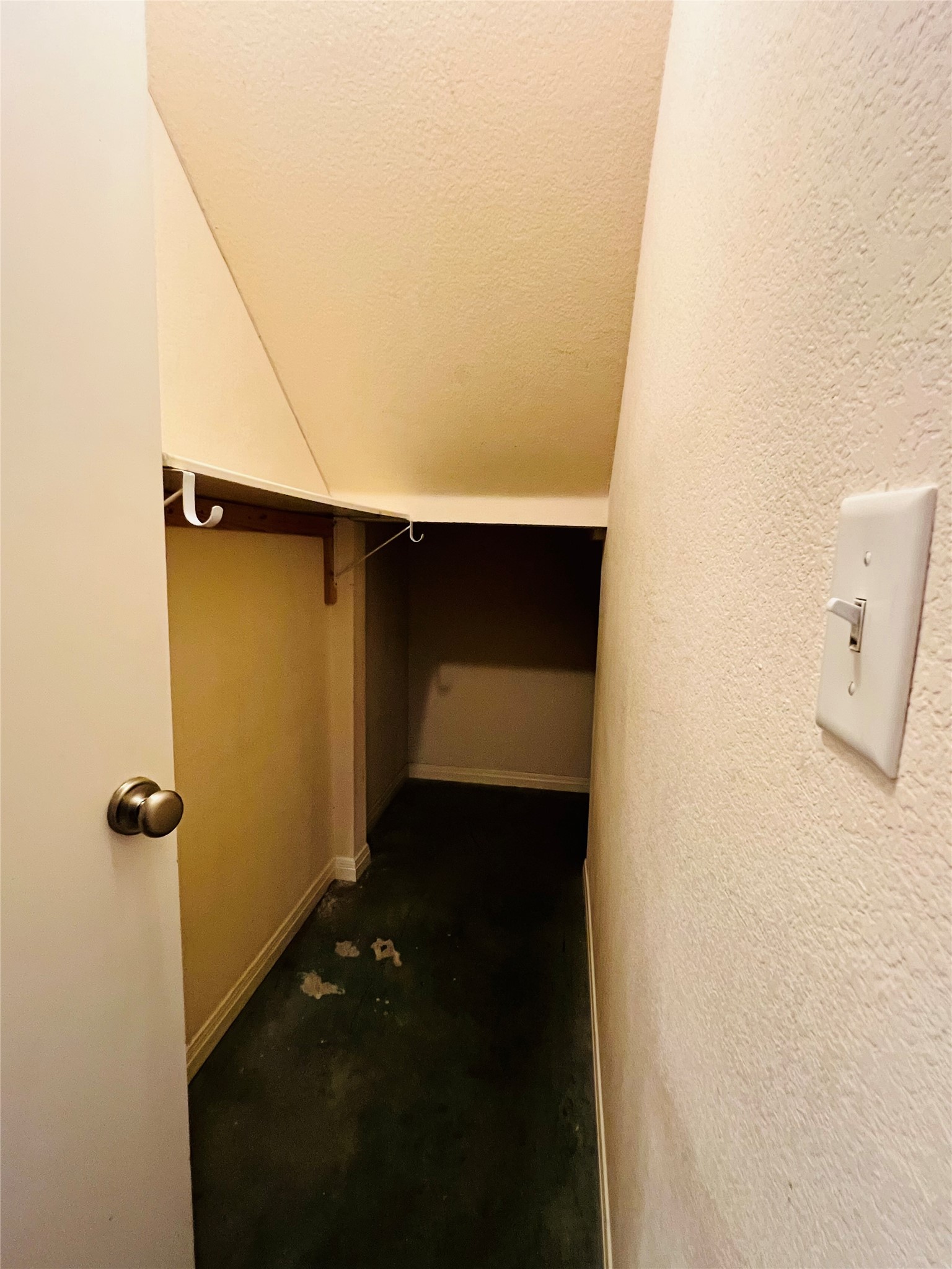 2409 Santa Rosa Street Austin, TX 78702 - Photo 21 of 27 A sloped ceiling and built-in closet rod maximize the storage potential of this space.