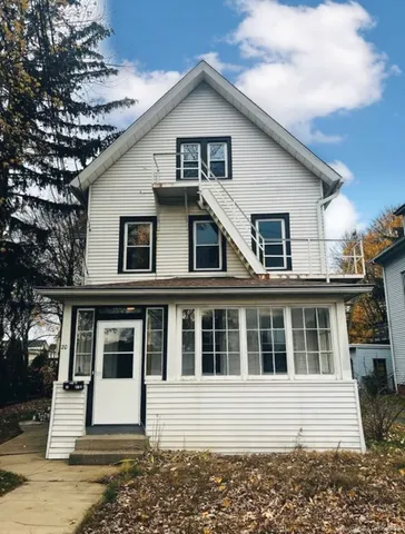 a front view of a house