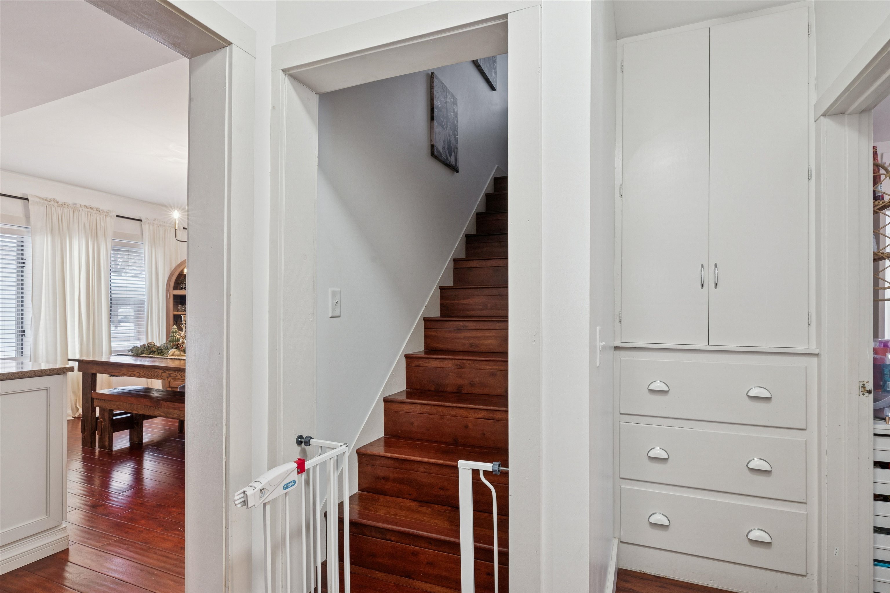 306 North Main Street Alexis, IL 61412 - Photo 34 of 44 a view of a hallway with wooden floor and staircase